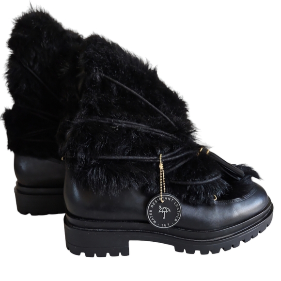 Women's Ralph Lauren Celia Boots Shearling Leather Weatherproof - Picture 2 of 10